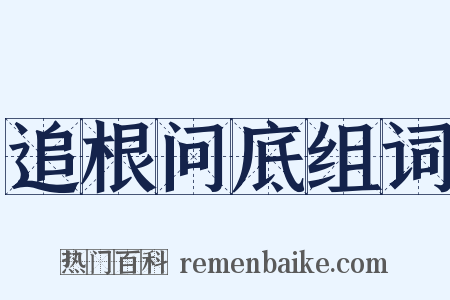 追根问底组词是什么意思的图片